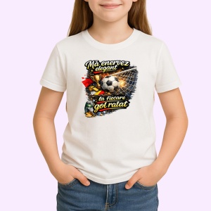 Tricou Ma Enervez Elegant La Fiecare Gol Ratat Fotbal, din bumbac 100% , tricou alb pentru Copii | Dama | Barbat - Img 2