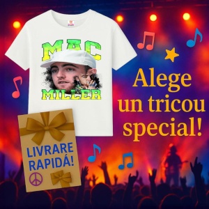 Tricou Mac Miller Portret artistic, muzica Rap / Emo Rap, Dama | Barbat | Copii - Img 10