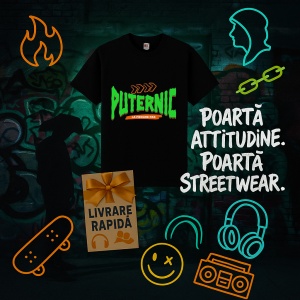 Tricou Mai puternic la fiecare pas Negru, Copii | Dama | Barbat - Img 3