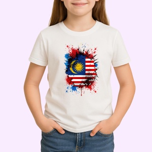 Tricou Malaysia Steag Splash Art, Copii | Dama | Barbat - Img 3