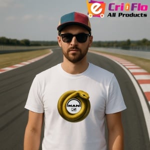 Tricou Man Sarpe Galben Asteptand Sa Atace | Unisex Dama si Barbat - Img 2