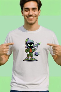Tricou Marvin Space Gun – Cosmic Cool Style Copii | Dama | Barbat Barbat - Img 2