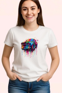 Tricou Masina retro sport stil pop art viteza si culoare Copii | Dama | Barbat - Img 3