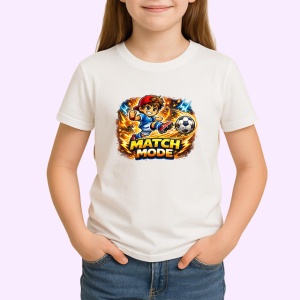 Tricou Match Mode Copil Fotbalist Minge V1, din bumbac 100% , tricou alb pentru Copii | Dama | Barbat - Img 2