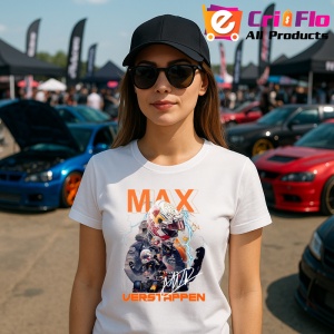 Tricou Max Verstappen Ilustratie Artistica Campion Formula 1, Copii | Dama | Barbat