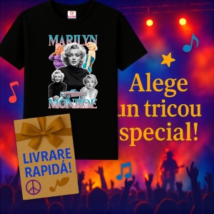 Tricou Metallica - Black & White, muzica (Comedie / Rap ironic), Dama | Barbat | Copii, Culoare Negru - Img 7