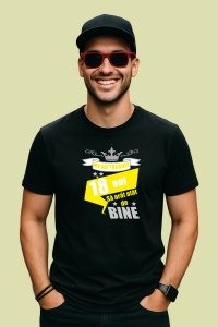 Tricou Mi Au Trebuit 18 Ani Bine Galben, din bumbac 100%, tricou negru, Dama | Barbat - Img 2