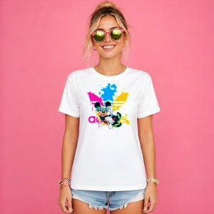 Tricou Mickey Mouse Beach Chill Urban Street Art Colorful, din bumbac 100% Copii | Dama | Barbat - Img 3