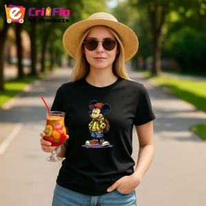 Tricou Mickey streetwear cu hanorac si rucsac rosu Copii | Dama | Barbat Barbat - Img 22