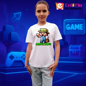 Tricou Minecraft Fermier Pixelat Tricou Alb Copii | Dama | Barbat - Img 2