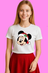 Tricou Minnie Chip Zambitor Cu Fundita Verde, din bumbac 100% Copii | Dama | Barbat - Img 3