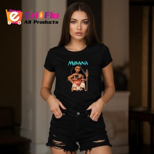 Tricou Moana printesa curajoasa intr o aventura pe mare, Copii | Dama | Barbat , tricou negru - Img 7