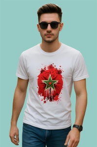 Tricou Morocco Steag Splash Art, Copii | Dama | Barbat