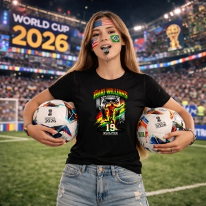 Tricou Nabil Williams Ghana World Cup Fifa 2026, din bumbac 100%, tricou negru, Copii | Dama | Barbat - Img 9