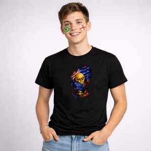 Tricou New Zeland World Cup Fifa 2026, din bumbac 100%, tricou negru, Copii | Dama | Barbat - Img 2