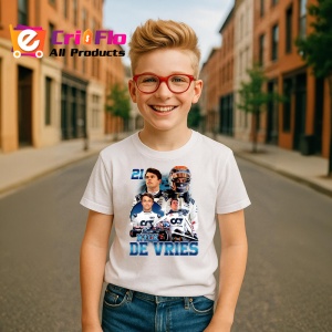 Tricou Nyck De Vries Colaj Costum Alb Echipa Formula 1, Copii | Dama | Barbat - Img 6