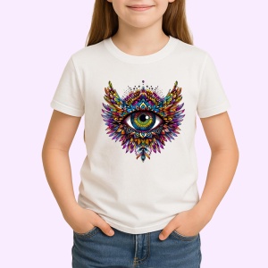 Tricou ochi mandala aripi flacara spirituala, Copii | Dama | Barbat - Img 3