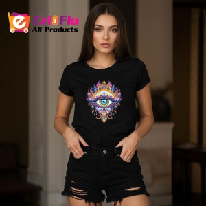 Tricou Ochi mandala picatura centrala majestuoasa, Copii | Dama | Barbat , tricou negru - Img 8