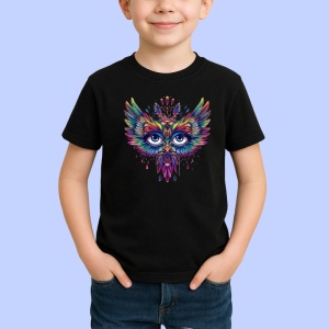 Tricou Ochi mandala stil spirit vultur, Copii | Dama | Barbat , tricou negru - Img 2