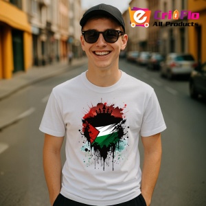 Tricou Palestine Steag Splash Art, Copii | Dama | Barbat - Img 6