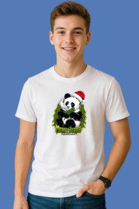 Tricou Panda Merry Juana, din bumbac 100% Copii | Dama | Barbat - Img 2
