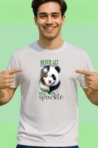 Tricou Panda si femeie visatoare mesaj nu lasa pe nimeni sa-ti estompeze stralucirea Copii | Dama | Barbat Barbat - Img 2