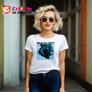 Tricou Panther The Black Beast Cap Pantera Albastru, din bumbac 100% , tricou alb pentru Copii | Dama | Barbat - Img 8