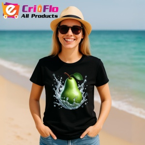 Tricou Para verde in splash cristalin, Fructe, Copii | Dama, culoare negru - Img 11