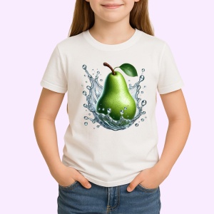 Tricou Para verde in splash cristalin, Fructe, Copii | Dama