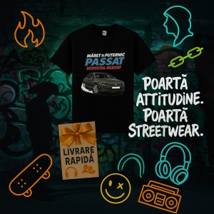 Tricou Passat Maret si puternic Negru, Copii | Dama | Barbat - Img 9
