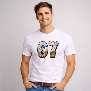 Tricou Paste 67 Oua Colorate Easter Pastel Decorativ, din bumbac 100%, tricou alb, Copii | Dama | Barbat