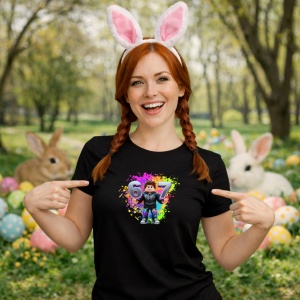 Tricou Paste 67 Roblox Boy Graffiti Easter Style, din bumbac 100%, tricou negru, Copii | Dama | Barbat - Img 9