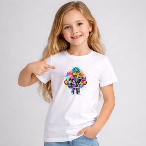 Tricou Paste 67 Roblox Boy Graffiti Pastel Splash Street Style, din bumbac 100%, tricou alb, Copii | Dama | Barbat - Img 3