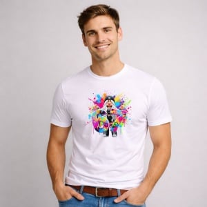 Tricou Paste 67 Roblox Girl Colorful Drip Outfit Splash Style, din bumbac 100%, tricou alb, Copii | Dama | Barbat - Img 2