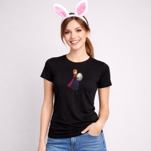 Tricou Paste Anna Frozen Paste Ou Colorat Regal, din bumbac 100%, tricou negru, Copii | Dama | Barbat - Img 3