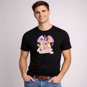 Tricou Paste Happy Easter Kpop Hunters Huntrix Pastel, din bumbac 100%, tricou negru, Copii | Dama | Barbat