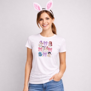 Tricou Paste Huntrix Kpop Coquette Bows Set Pastel Aesthetic, din bumbac 100%, tricou alb, Copii | Dama | Barbat - Img 3