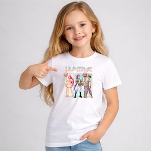 Tricou Paste Huntrix Kpop Girls Easter Fashion Grup Aesthetic, din bumbac 100%, tricou alb, Copii | Dama | Barbat - Img 3