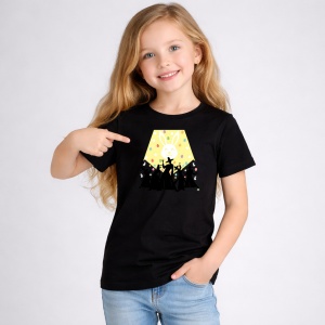 Tricou Paste Iepurasi Silueta Easter Show Dans Kpop, din bumbac 100%, tricou negru, Copii | Dama | Barbat - Img 2