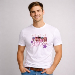 Tricou Paste Kpop Boys Grup Pastel Aesthetic Style, din bumbac 100%, tricou alb, Copii | Dama | Barbat - Img 2