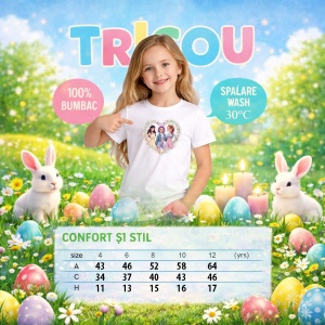 Tricou Paste Kpop Girls Inima Floral Pastel Aesthetic, din bumbac 100%, tricou alb, Copii | Dama | Barbat - Img 6