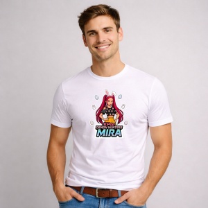 Tricou Paste Mira Kpop Demon Hunters Girl Stil Cool, din bumbac 100%, tricou alb, Copii | Dama | Barbat - Img 2
