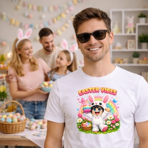 Tricou Paste Roblox Easter Vibes Copil Costum Iepuras Pastel, din bumbac 100%, tricou alb, Copii | Dama | Barbat - Img 7