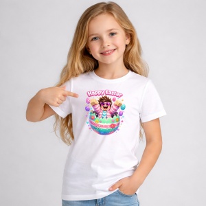 Tricou Paste Roblox Happy Easter Copil Ochelari Ou Pastel, din bumbac 100%, tricou alb, Copii | Dama | Barbat