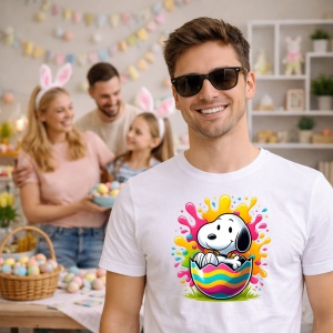 Tricou Paste Snoopy Paste Ou Colorat Pastel, din bumbac 100%, tricou alb, Copii | Dama | Barbat - Img 7