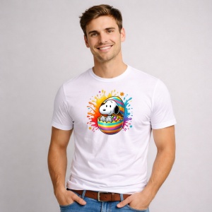 Tricou Paste Snoopy Paste Ou Colorat Stil Graffiti, din bumbac 100%, tricou alb, Copii | Dama | Barbat - Img 2