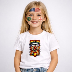 Tricou Pedri Spain World Cup Fifa 2026 V2, din bumbac 100%, tricou alb, Copii | Dama | Barbat - Img 2
