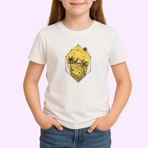 Tricou Peisaj Galben Cu Plaja, Copii | Dama | Barbat - Img 3