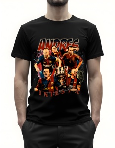 Tricou pentru bărbați - Andres Iniesta - Maestrul Midfieldului, Barcelona, Spania