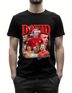 Tricou pentru barbati - David Beckham - Stil Iconic - David Beckham, Manchester United, fotbal stil